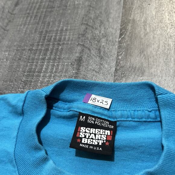 VTG Seattle Underground Tour 90s Blue Sewer Rat Historic Travel T Shirt Unisex M - Picture 4 of 4